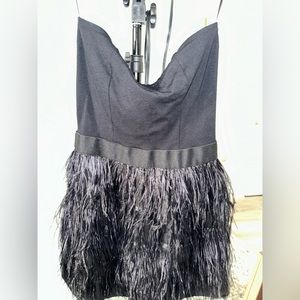 Black fluffy dress by Aqua size xs